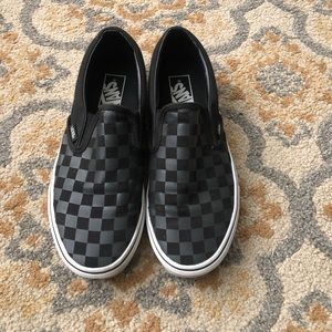 Checkered Vans Classic Slip Ons